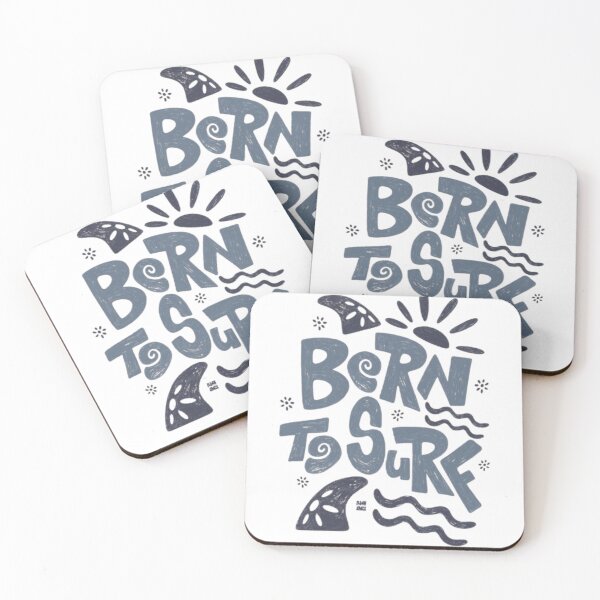 Item preview, Born to Surf – Playful Ocean Typography Design designed and sold by WATEKE.