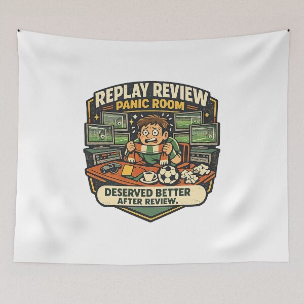 Item preview, Replay Review Panic Room – Funny Football Fan Drama designed and sold by Concrete Coffee Studio.