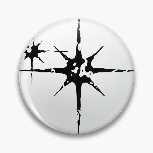 Item preview, Y2K Cyber Sigilism Twin Stars - Distorted Grunge Nord Star designed and sold by Kromatik.