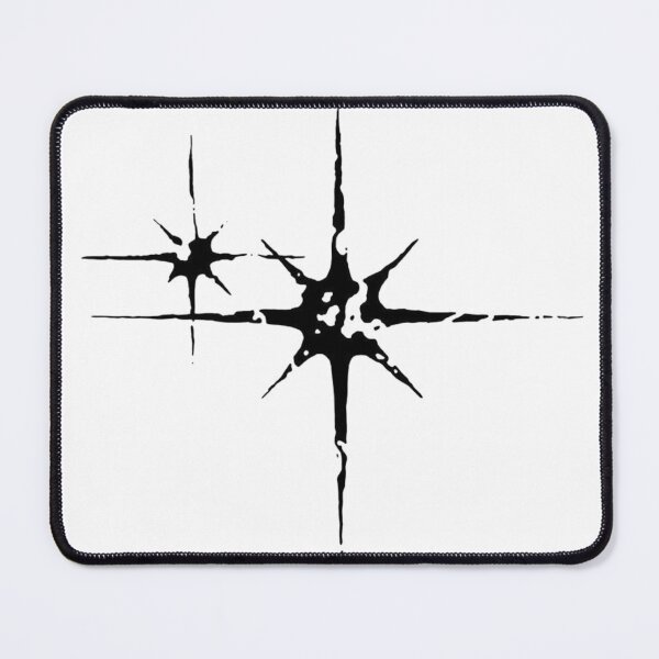 Item preview, Y2K Cyber Sigilism Twin Stars - Distorted Grunge Nord Star designed and sold by Kromatik.