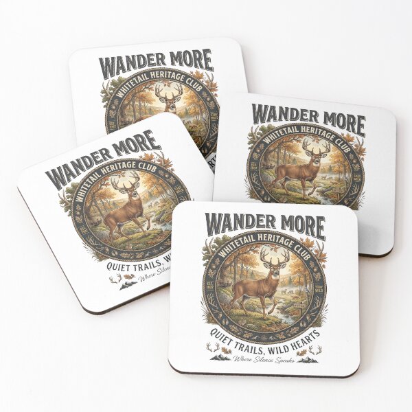 Item preview, Wander More - Whitetail Heritage Club Vintage Deer Badge designed and sold by Roy & Tiffany.