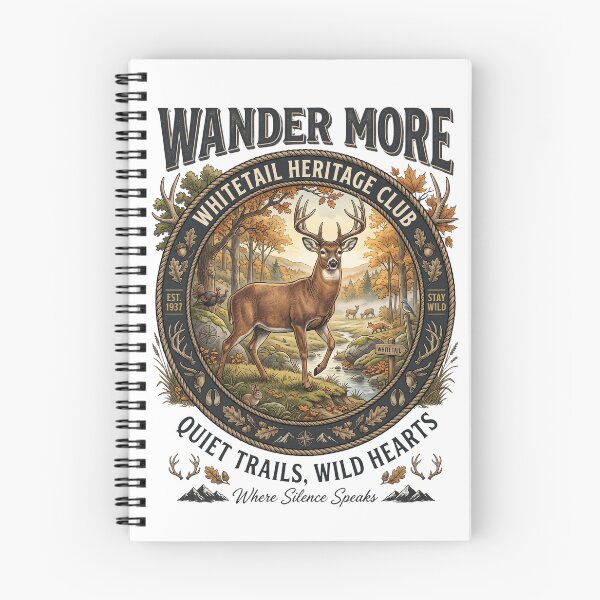 Item preview, Wander More - Whitetail Heritage Club Vintage Deer Badge designed and sold by Roy & Tiffany.
