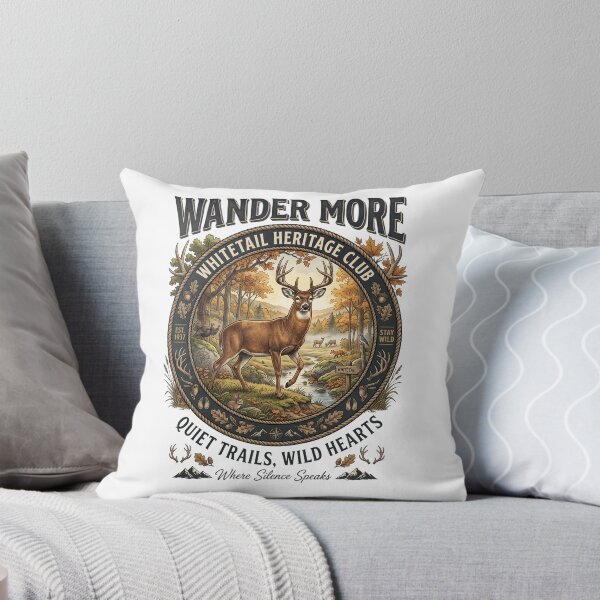 Item preview, Wander More - Whitetail Heritage Club Vintage Deer Badge designed and sold by Roy & Tiffany.