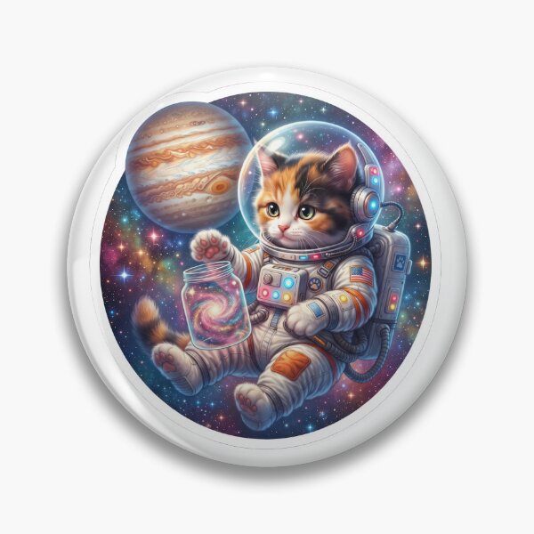 Item preview, Cute Astronaut Cat Exploring the Galaxy with Jupiter designed and sold by DadGenX.
