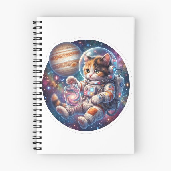 Item preview, Cute Astronaut Cat Exploring the Galaxy with Jupiter designed and sold by DadGenX.