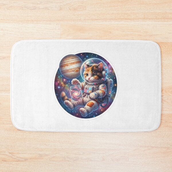 Item preview, Cute Astronaut Cat Exploring the Galaxy with Jupiter designed and sold by DadGenX.