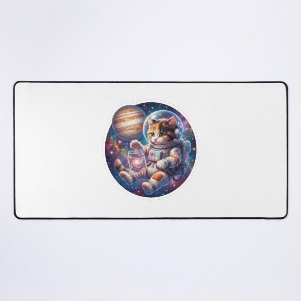 Item preview, Cute Astronaut Cat Exploring the Galaxy with Jupiter designed and sold by DadGenX.