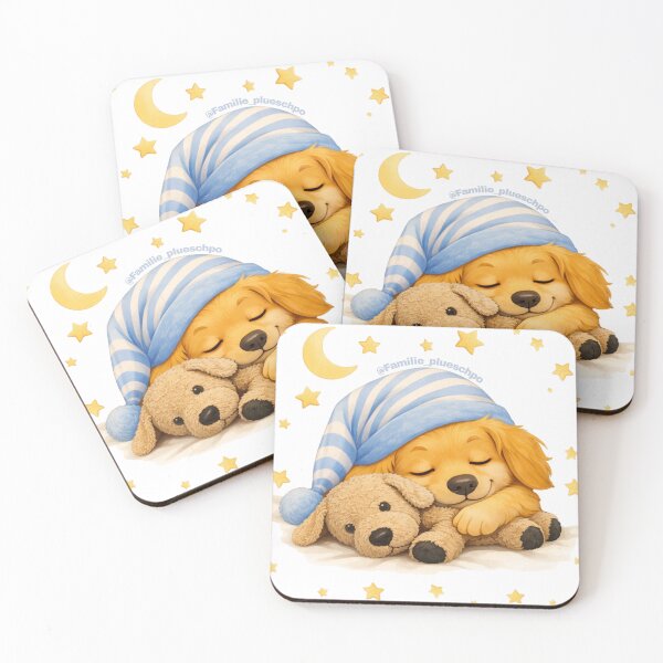 Item preview, Tobi and Rammelo are sleeping (with floor, with stars) designed and sold by plueschpo.