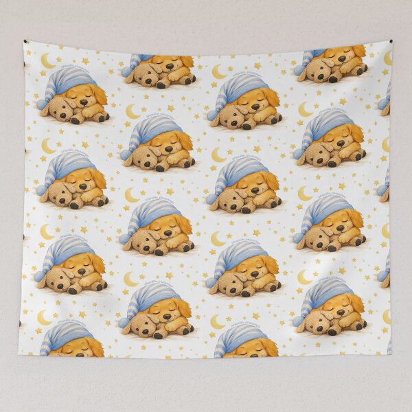 Item preview, Tobi and Rammelo are sleeping (with floor, with stars) designed and sold by plueschpo.