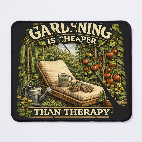 Item preview, Gardening Is Cheaper Than Therapy — Funny Vintage Garden Quote designed and sold by unicatello.