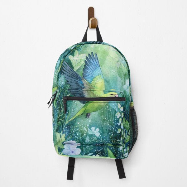 Item preview, A Parrotlet flying through a spring garden, Birds in Motion designed and sold by CDC40.