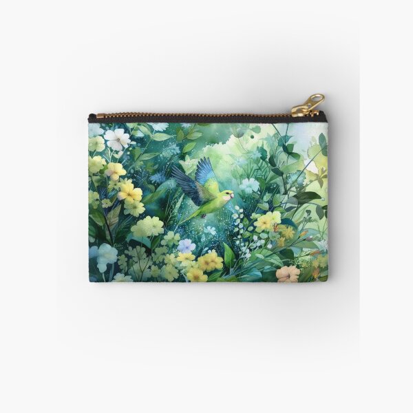 Item preview, A Parrotlet flying through a spring garden, Birds in Motion designed and sold by CDC40.