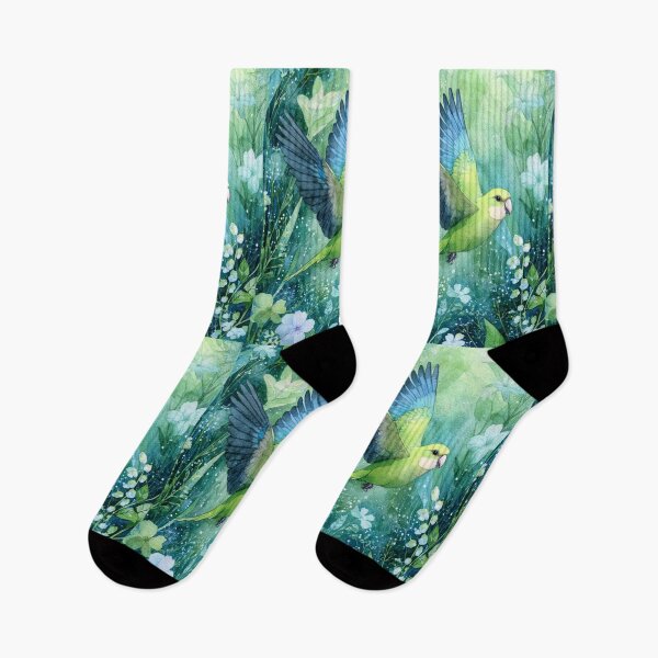 Item preview, A Parrotlet flying through a spring garden, Birds in Motion designed and sold by CDC40.