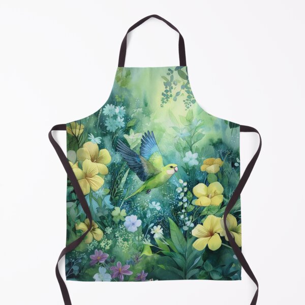 Item preview, A Parrotlet flying through a spring garden, Birds in Motion designed and sold by CDC40.