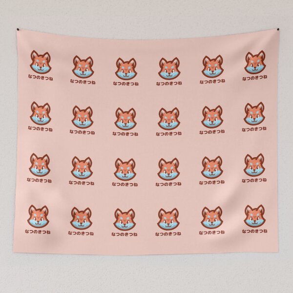 Item preview, Summer Fox Japanese Red and Blue designed and sold by DJCartoonDesigns.