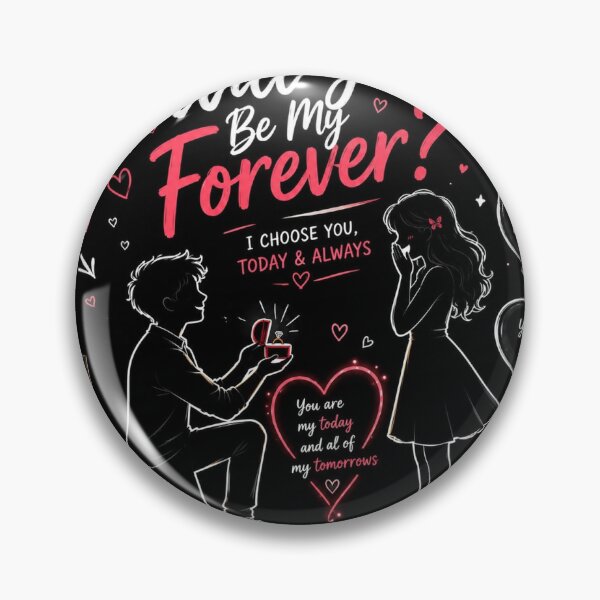 Item preview, Will You Be My Forever Proposal Art designed and sold by YogiCodeLab.