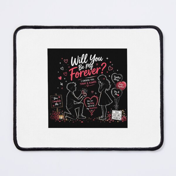 Item preview, Will You Be My Forever Proposal Art designed and sold by YogiCodeLab.