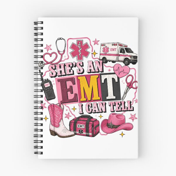 Item preview, She's An EMT I Can Tell Coquette Western Pink EMS Emergency designed and sold by VGAfanatic.