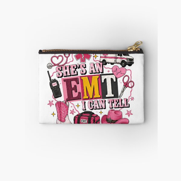 Item preview, She's An EMT I Can Tell Coquette Western Pink EMS Emergency designed and sold by VGAfanatic.