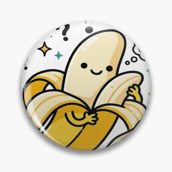 Item preview, Confused Banana Sticker | Cute Funny Banana Cartoon | Kawaii Fruit Meme Vinyl Decal designed and sold by AdityaShop18.