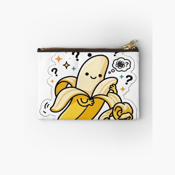Item preview, Confused Banana Sticker | Cute Funny Banana Cartoon | Kawaii Fruit Meme Vinyl Decal designed and sold by AdityaShop18.