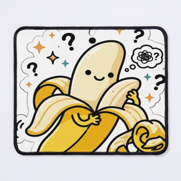 Item preview, Confused Banana Sticker | Cute Funny Banana Cartoon | Kawaii Fruit Meme Vinyl Decal designed and sold by AdityaShop18.