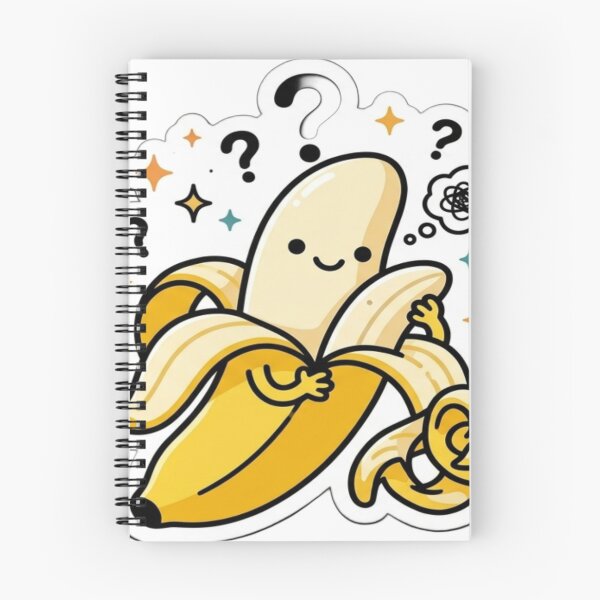 Item preview, Confused Banana Sticker | Cute Funny Banana Cartoon | Kawaii Fruit Meme Vinyl Decal designed and sold by AdityaShop18.