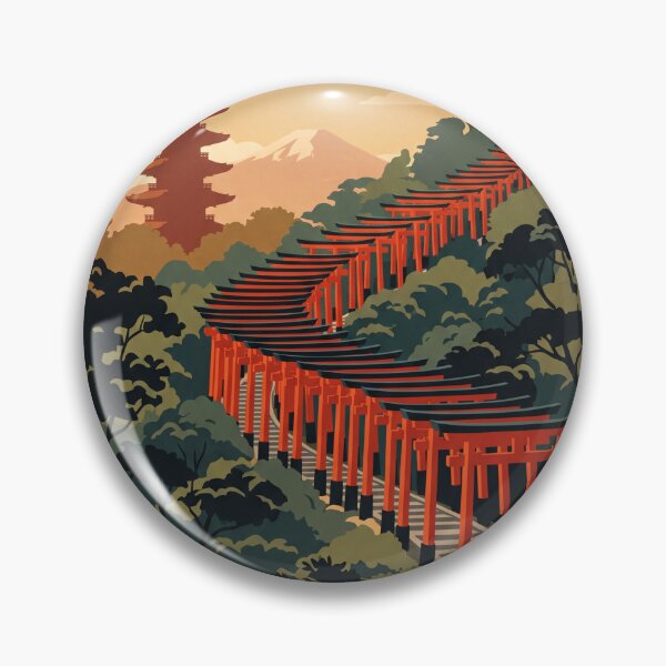 Item preview, Kyoto Japan Vintage Travel Poster – Torii Gate Art designed and sold by Bomax121.