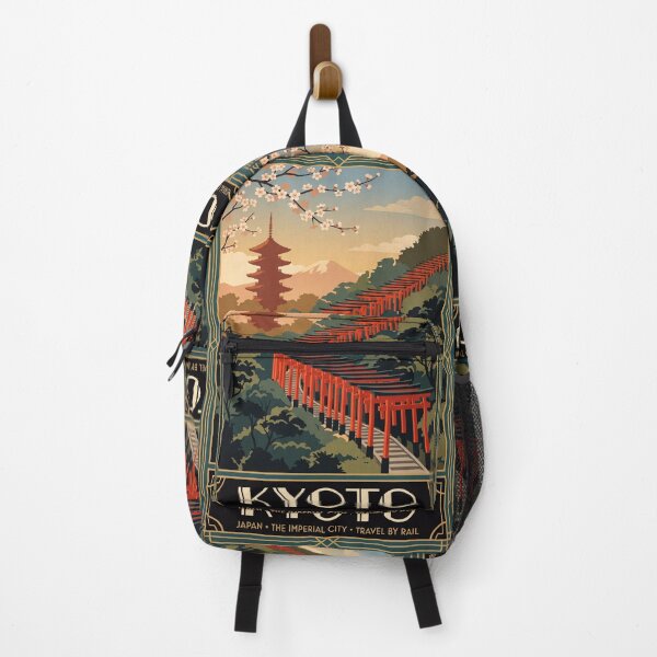Item preview, Kyoto Japan Vintage Travel Poster – Torii Gate Art designed and sold by Bomax121.