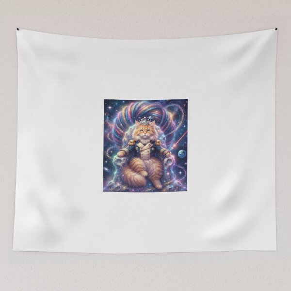 Item preview, Cosmic Cat King on a Galactic Throne designed and sold by DadGenX.