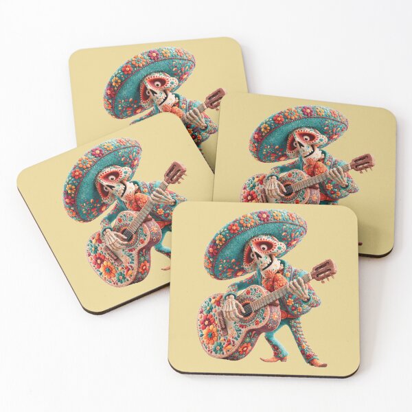 Item preview, Dia de Muertos Mariachi Skeleton | Mexican Folk Art Guitar designed and sold by MythicMood.