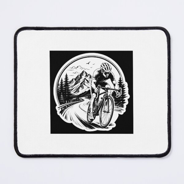 Item preview, Will You Be Mountain Cyclist Black And White ArtMy Forever Proposal Art designed and sold by YogiCodeLab.