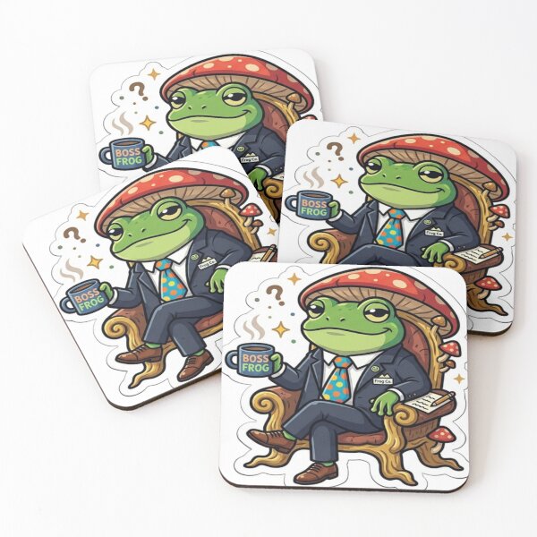 Item preview, Boss Frog Sticker | Funny Business Frog in Suit | Cute CEO Frog Cartoon Vinyl Decal designed and sold by AdityaShop18.
