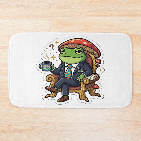 Item preview, Boss Frog Sticker | Funny Business Frog in Suit | Cute CEO Frog Cartoon Vinyl Decal designed and sold by AdityaShop18.
