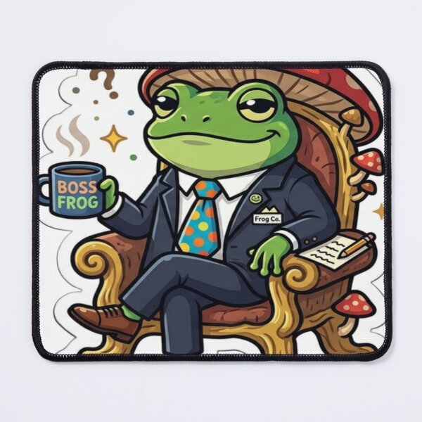 Item preview, Boss Frog Sticker | Funny Business Frog in Suit | Cute CEO Frog Cartoon Vinyl Decal designed and sold by AdityaShop18.