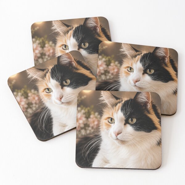 Item preview, Elegant Calico Cat Portrait – Fine Art Feline Photography designed and sold by Kimberly Palmer.
