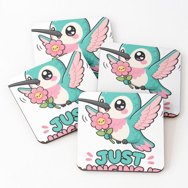 Item preview, Just Winging It Cute Kawaii Hummingbird designed and sold by BoosterShop.