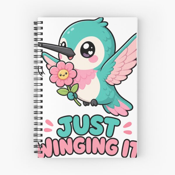 Item preview, Just Winging It Cute Kawaii Hummingbird designed and sold by BoosterShop.
