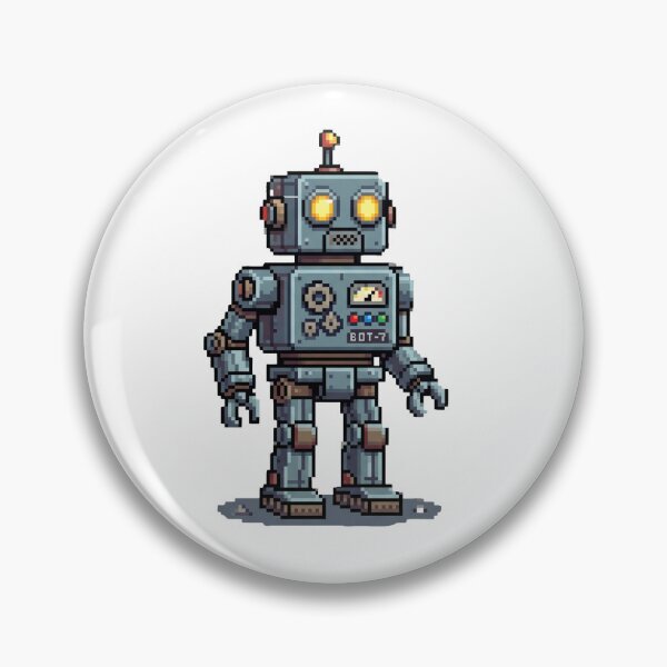 Item preview, Vintage retro robot 8bit pixel designed and sold by alex889art.