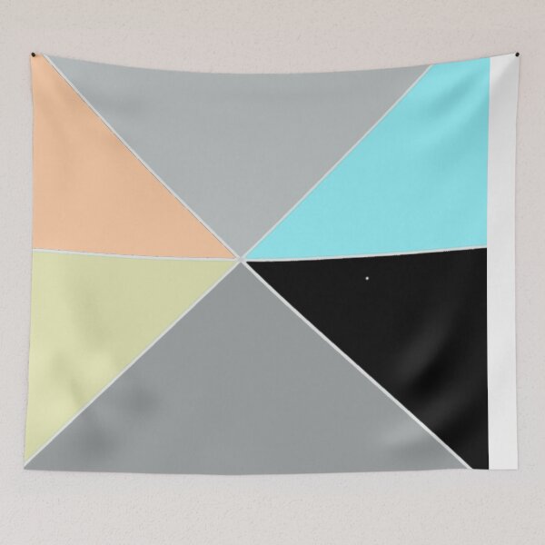 Item preview, Pastel Geometric Pinwheel | Mid Century Triangle Color Block Throw Pillow designed and sold by Peaceful Lotus Home Design.