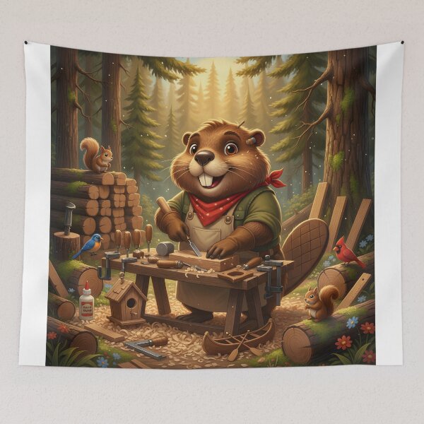 Item preview, Happy Beaver Adventures – Master Beaver Carpenter designed and sold by Clothes With Smiling Animals Walt Gral.