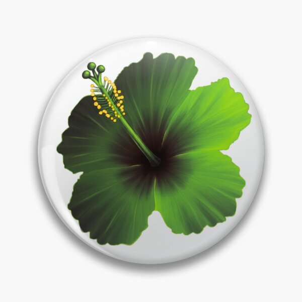 Item preview, Blooming Green Hibiscus Tropical Floral Art  designed and sold by TreasurNTemplat.
