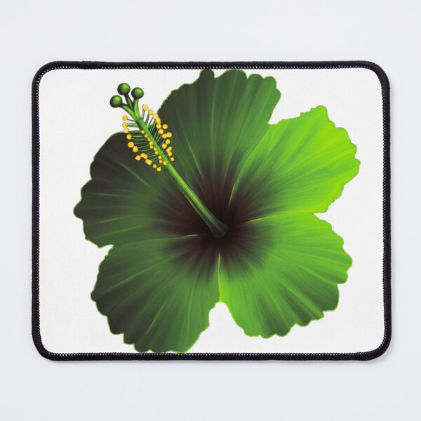 Item preview, Blooming Green Hibiscus Tropical Floral Art  designed and sold by TreasurNTemplat.
