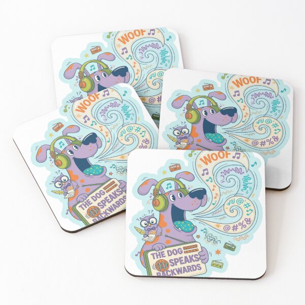 Item preview, The Dog Speaks Backwards Funny Surreal Sticker designed and sold by Imaginarium of Chaos falcon88 .