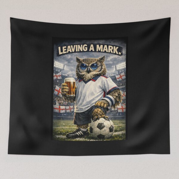 Item preview, ? LEAVING A MARK ⚽ ARGENTINA vs ENGLAND – MOTIVATIONAL FOOTBALL OWL ART designed and sold by Tienda Argentina.