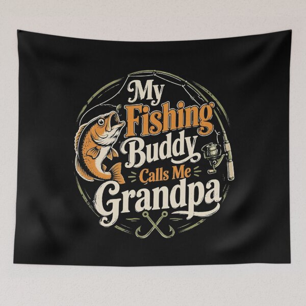 Item preview, My Fishing Buddy Calls Me Grandpa Design designed and sold by OlakunleOloroz.