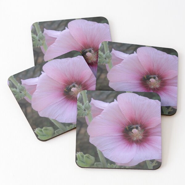 Item preview, Bumblebee bathing in a Hollyhock designed and sold by FlowerCloud.