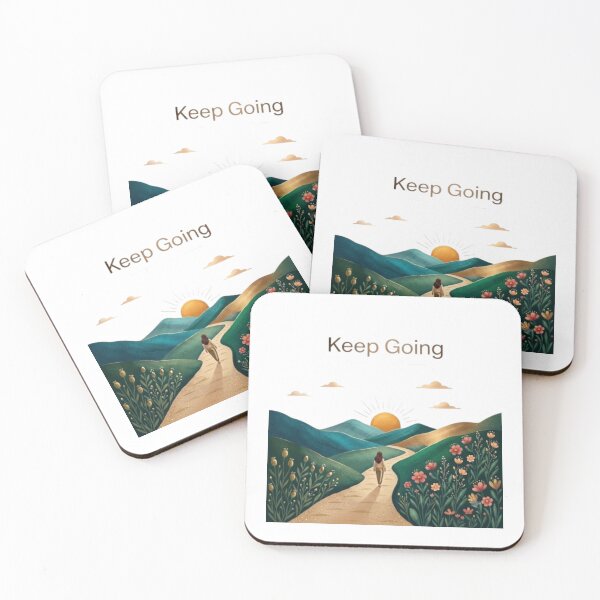 Item preview, Keep Going Luxe Emerald Mountain Sunrise Art designed and sold by Northern Glow Art.