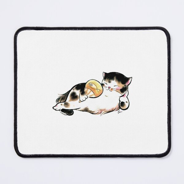 Item preview, Cute Chubby Calico Cat Lying Down Art designed and sold by OpusTwo.