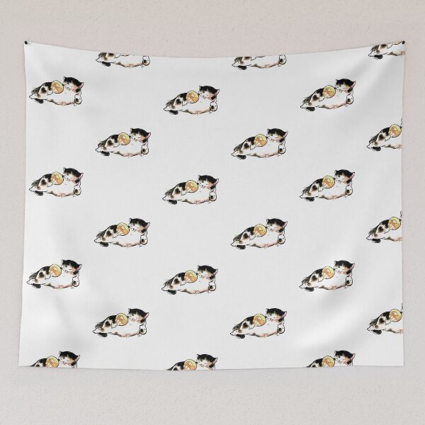 Item preview, Cute Chubby Calico Cat Lying Down Art designed and sold by OpusTwo.
